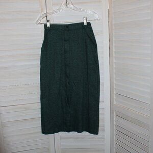 Vintage Focus Green Wool Skirt Size 5